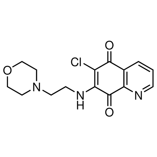 Chemical structure of NSC 663284 (SIH-520), a Cdc25 Phosphatase inhibitor. CAS #: 383907-43-5. Molecular Formula: C15H16ClN3O3. Molecular Weight: 321.8 g/mol.