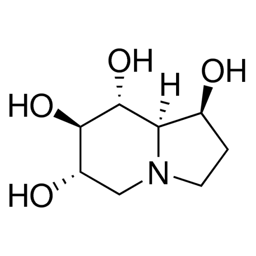 Chemical structure of Castanospermine (SIH-529), a Glycosidase inhibitor. CAS #: 79831-76-8. Molecular Formula: C8H15NO4. Molecular Weight: 189.2 g/mol.