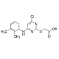 Chemical structure of WY-14643 (SIH-531), a PPAR alpha agonist. CAS #: 50892-23-4. Molecular Formula: C14H14ClN3O2S. Molecular Weight: 323.8 g/mol.
