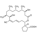 Chemical structure of Borrelidin (SIH-546), a Angiogenesis inhibitor. CAS #: 7184-60-3. Molecular Formula: C28H43NO6. Molecular Weight: 489.7 g/mol.