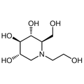 Chemical structure of Miglitol (SIH-552), a alpha-glucosidase inhibitor. CAS #: 72432-03-2. Molecular Formula: C8H17NO5. Molecular Weight: 207.2 g/mol.
