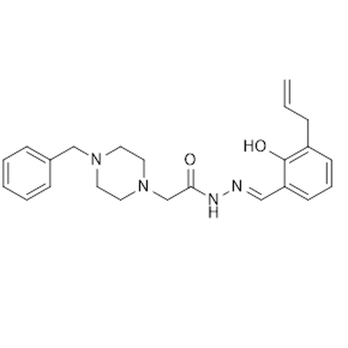 Chemical structure of PAC-1 (SIH-569), a Procaspase-3 activator . CAS #: 315183-21-2. Molecular Formula: C23H28N4O2. Molecular Weight: 392.5 g/mol.