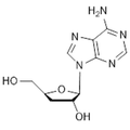 Chemical structure of Cordycepin (SIH-576), a Nucleoside Antagonist. CAS #: 73-03-0. Molecular Formula: C10H13N5O3. Molecular Weight: 251.2 g/mol.