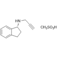 Chemical structure of Rasagiline mesylate (SIH-577), a MAO Inhibitor. CAS #: 161735-79-1. Molecular Formula: C12H13N • CH3SO3H. Molecular Weight: 267.3 g/mol.