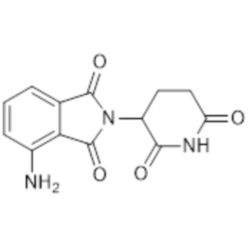 Chemical structure of Pomalidomide (SIH-581), a E3 Ubiquitin Ligase Inhibitor. CAS #: 19171-19-8. Molecular Formula: C13H11N3O4. Molecular Weight: 273.2 g/mol.