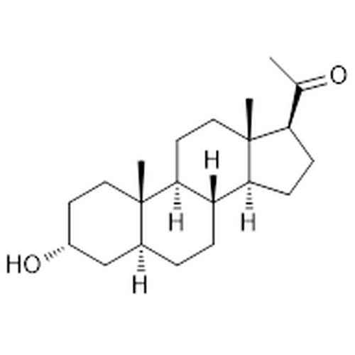 Chemical structure of Allopregnanolone (SIH-582), a Positive allosteric modulator of GABAA receptors