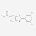 Chemical structure of Tafamidis (SIH-584), a TTR kinetic stabilizer. CAS #: 594839-88-0. Molecular Formula: C14H7Cl2NO3. Molecular Weight: 308.1 g/mol.