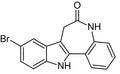 Chemical structure of Kenpaullone (SIH-598), a GSK3Beta,CDK2 and LCK Inhibitor. CAS #: 142273-20-9. Molecular Formula: C16H11BrN2O. Molecular Weight: 327.2 g/mol.