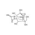 Chemical structure of Tetrodotoxin (SIH-602), a Sodium Channel Blocker. CAS #: 4368-28-9. Molecular Formula: C11H17N3O8. Molecular Weight: 319.27 g/mol.
