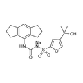 Chemical structure of MCC-950 (SIH-604), a NLRP3 inflammasome activation inhibitor. CAS #: 256373-96-3. Molecular Formula: C20H23N2O5S ∙ Na. Molecular Weight: 426.5 g/mol.