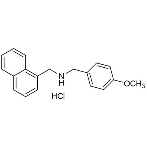 Chemical structure of ML133 HCl (SIH-617), a Potassium channel Blocker- Neuroprotective. CAS #: 1222781-70-5. Molecular Formula: C19H19NO • HCl. Molecular Weight: 313.8 g/mol.