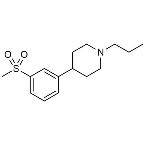 Chemical structure of Pridopidine (SIH-626), a Neuroprotective. CAS #: 346688-38-8. Molecular Formula: C15H23NO2S. Molecular Weight: 281.4 g/mol.