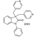 Chemical structure of Linopirdine dihydrochloride (SIH-629), a KCNQ Channel Blocker. CAS #: 113168-57-3. Molecular Formula: C26H23Cl2N3O. Molecular Weight: 464.4 g/mol.