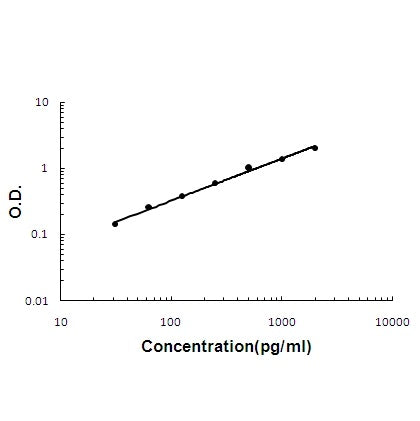 Sandwich ELISA - Recombinant mouse Interferon gamma protein standard curve.

Use in combination with reagents from Mouse Interferon gamma ELISA Kit EZ-Set (DIY Antibody Pairs) (EZ0375).