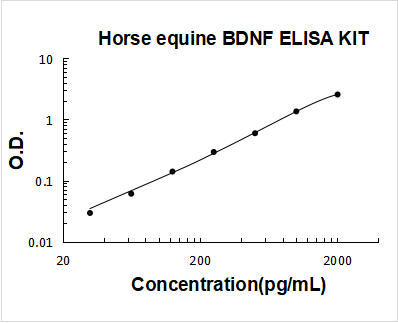 Horse equine BDNF PicoKine ELISA Kit standard curve