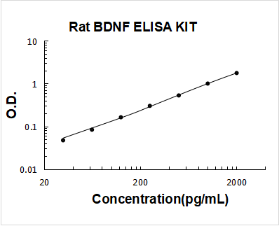 Rat BDNF PicoKine ELISA Kit standard curve