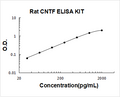 Rat CNTF PicoKine ELISA Kit standard curve