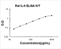 Rat IL-6 PicoKine ELISA Kit standard curve