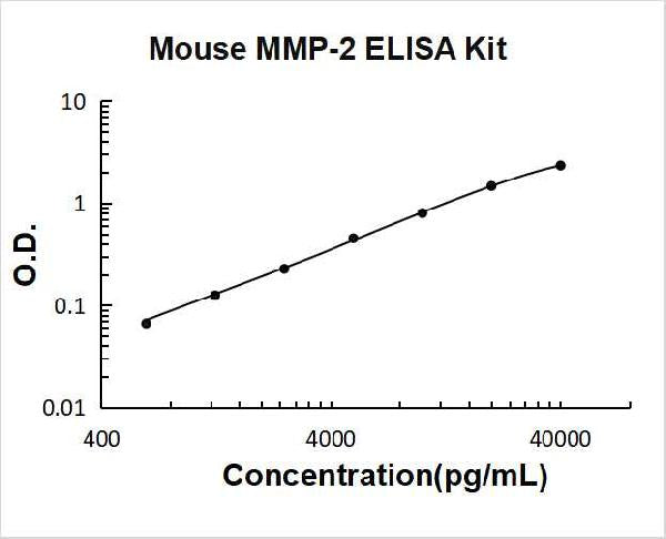 Mouse MMP-2 PicoKine ELISA Kit standard curve
