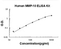 Human MMP-10 PicoKine ELISA Kit standard curve