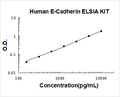 Human E-Cadherin PicoKine ELISA Kit standard curve