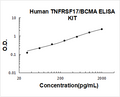 Human TNFRSF17/BCMA PicoKine ELISA Kit standard curve