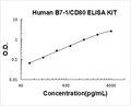 Human B7-1/CD80 PicoKine ELISA Kit standard curve