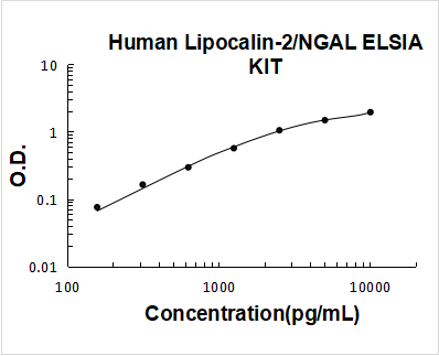 Human Lipocalin-2/NGAL PicoKine ELISA Kit standard curve