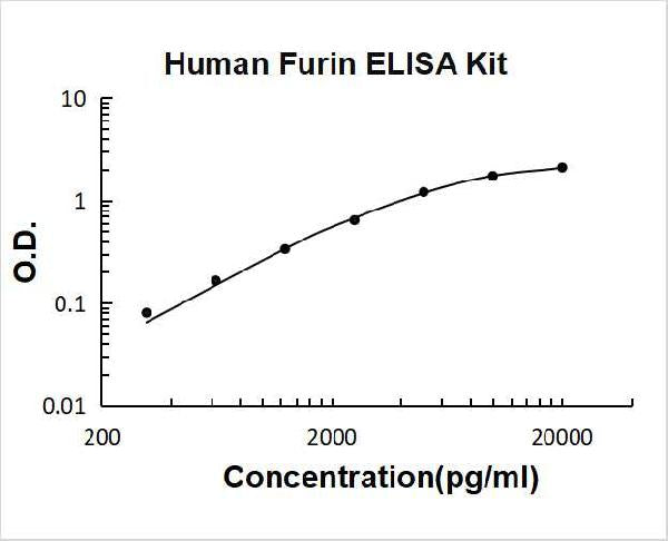 Human Furin PicoKine ELISA Kit standard curve