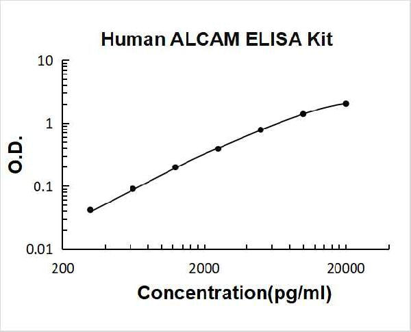 Human ALCAM PicoKine ELISA Kit standard curve