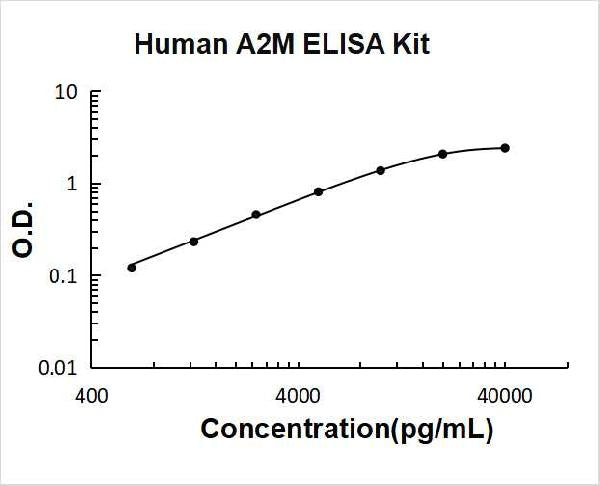 Human A2M/alpha2-Macroglobulin PicoKine ELISA Kit standard curve
