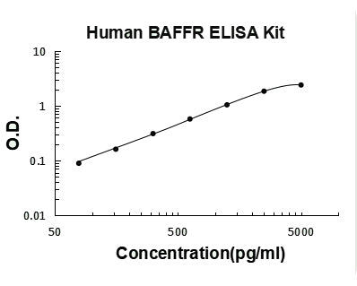 Human TNFRSF13C/BAFFR PicoKine ELISA Kit standard curve