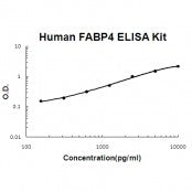 Human FABP4  EZ-Set ELISA Kit standard curve