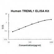 Human TREML1 EZ-Set ELISA Kit standard curve