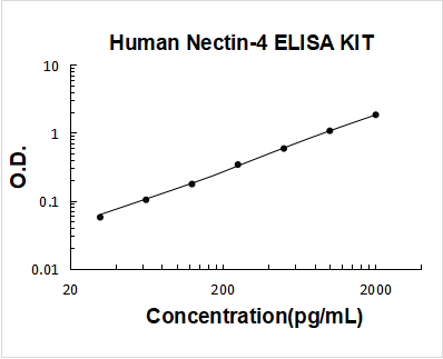 Human Nectin-4 PicoKine ELISA Kit standard curve