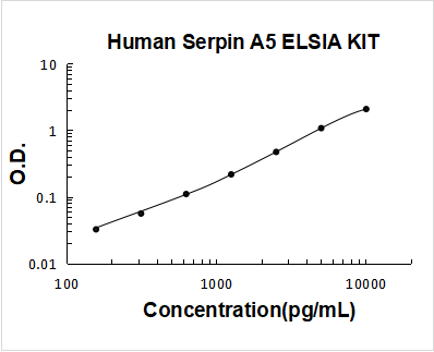 Human  Serpin A5 PicoKine ELISA Kit standard curve