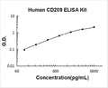 Human  CD209 PicoKine ELISA Kit standard curve