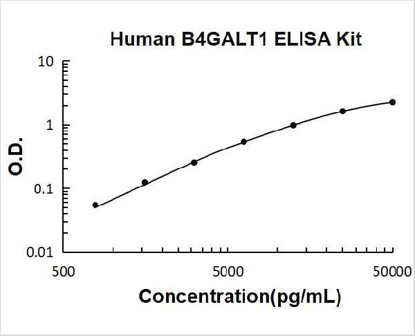 Human B4GALT1 PicoKine ELISA Kit standard curve