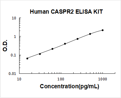 Human CASPR2 PicoKine ELISA Kit standard curve