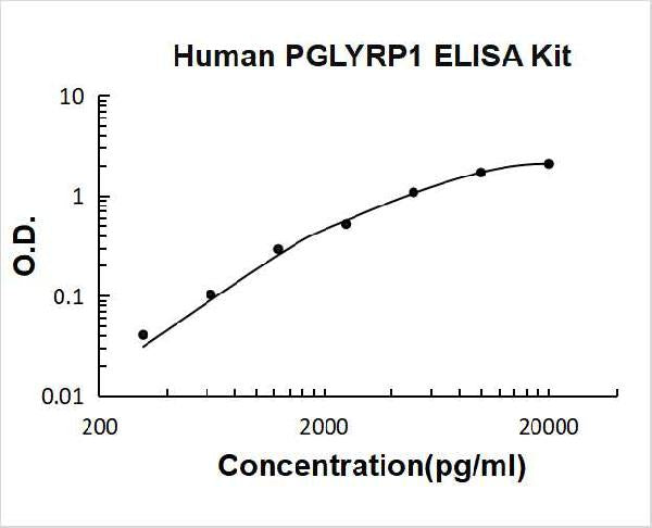 Human PGLYRP1 PicoKine ELISA Kit standard curve