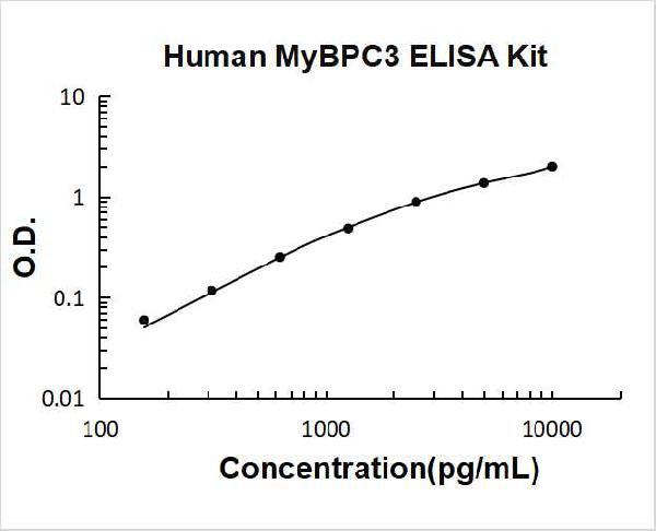 Human MyBPC3 PicoKine ELISA Kit standard curve