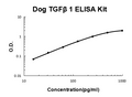 Dog Canine TGF Beta 1 EZ-Set ELISA Kit standard curve