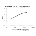 Human CCL17/TARC EZ-Set ELISA Kit standard curve