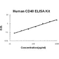 Human CD40/TNFRSF5 EZ Set ELISA Kit standard curve