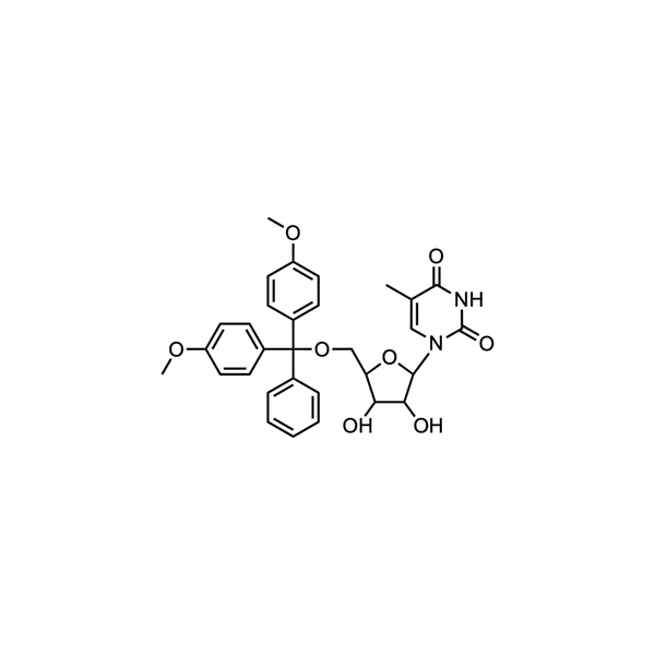 5'-O-DMT-5-methyluridine — Crystalline powder, purity ≥ 95.0%, MW 560.59 g/mol, C31H32N2O8. Coenza biochemical available from BioHippo.