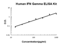 Human IFN Gamma PicoKine Quick ELISA Kit standard curve