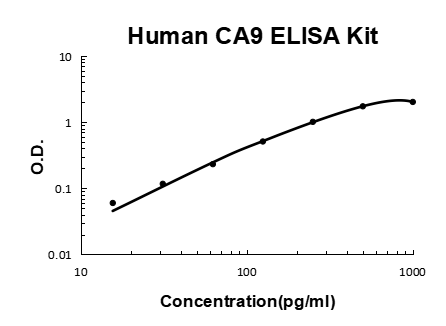 Human CA9 PicoKine ELISA Kit standard curve