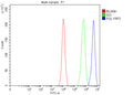 Flow Cytometry analysis of K562 cells using anti-PGLYRP2 antibody. Overlay histogram showing K562 cells stained with (Blue line). The cells were fixed with 4% paraformaldehyde and blocked with 10% normal goat serum. And then incubated with rabbit anti-PGLYRP2 antibody (1 ug/million cells) for 30 min at 20oC. DyLight 488 conjugated goat anti-rabbit IgG (5-10 ug/million cells) was used as secondary antibody for 30 min at 20oC.