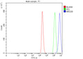 Flow Cytometry analysis of THP-1 cells using anti-MED28 antibody. Overlay histogram showing THP-1 cells stained with (Blue line). To facilitate intracellular staining, cells were fixed with 4% paraformaldehyde and permeabilized with permeabilization buffer. The cells were blocked with 10% normal goat serum. And then incubated with rabbit anti-MED28 antibody (1 ug/million cells) for 30 min at 20oC.