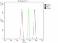 Flow Cytometry analysis of Raji cells using anti-RTKN2 antibody. Overlay histogram showing Raji cells stained with (Blue line). To facilitate intracellular staining, cells were fixed with 4% paraformaldehyde and permeabilized with permeabilization buffer. The cells were blocked with 10% normal goat serum. And then incubated with rabbit anti-RTKN2 antibody (1 ug/million cells) for 30 min at 20oC.